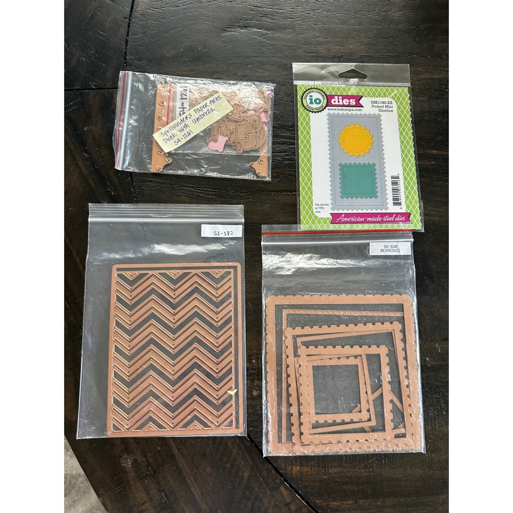 Spellbinders Impression Obsession Steel Dies Lot Duck Chevron Postage Slimline